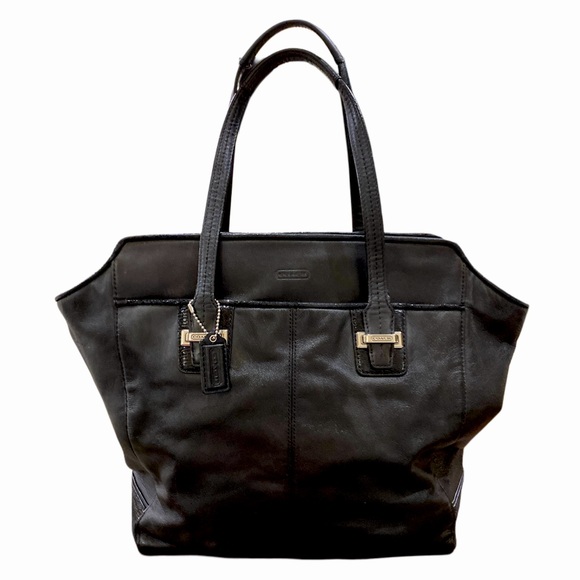 🔥 SALE 🔥 COACH TAYLOR LEATHER NORTH/SOUTH TOTE - F25941 - Picture 2 of 15